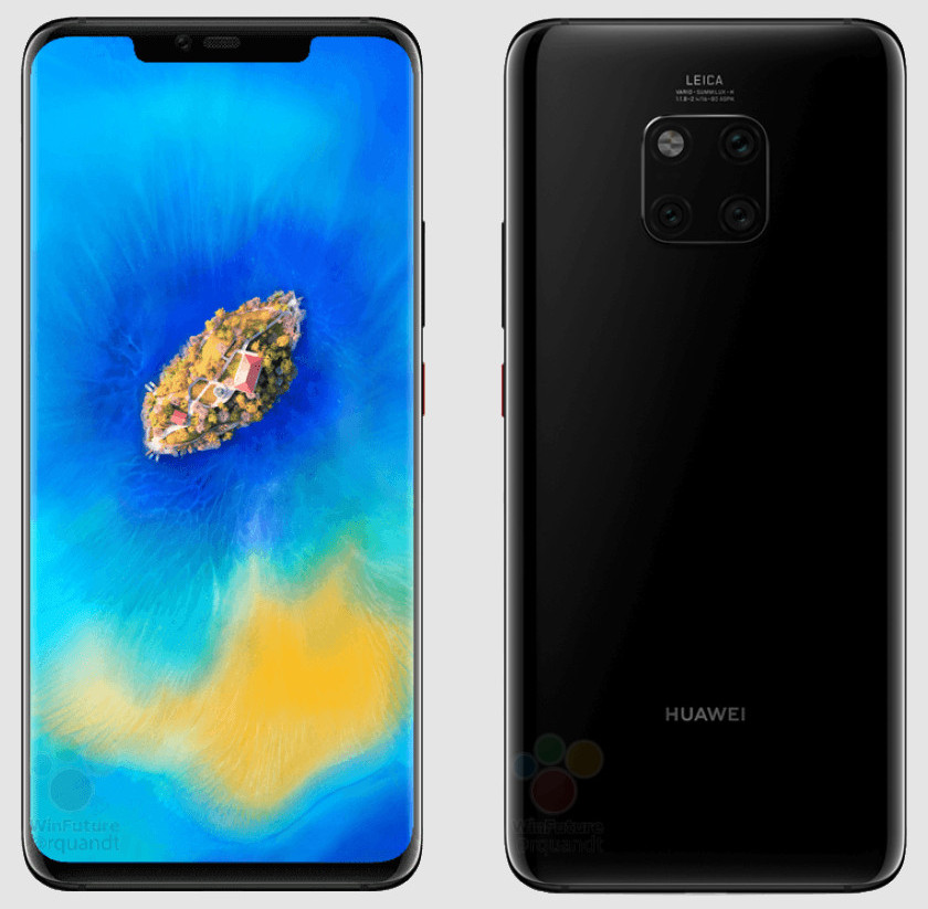 Huawei Mate 20 Pro. Официальные изображения смартфона просочились в Сеть