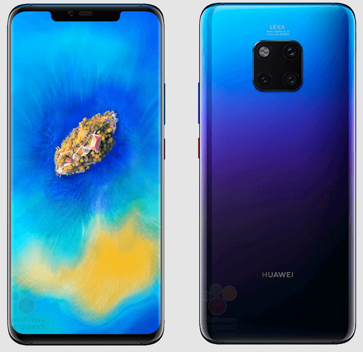 Huawei Mate 20 Pro. Официальные изображения смартфона просочились в Сеть