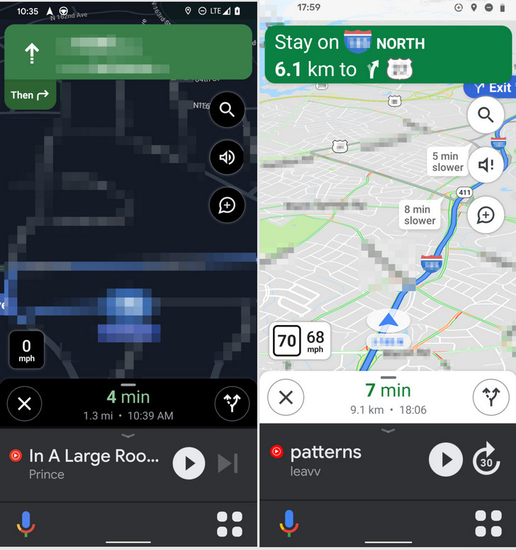 Карты Google получат специальный интерфейс для режима навигации похожий на интерфейс приложения Android Auto 