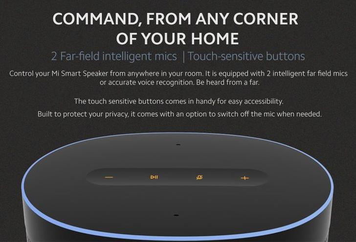 Xiaomi Mi Smart Speaker. Умная колонка с ассистентом Google, динамиком мощностью 12 Вт, сенсорным управлением и и двумя микрофонами дальнего поля за $47