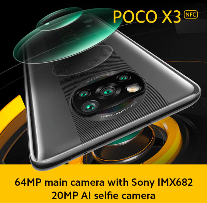 POCO X3 NFC. Новый процессор Qualcomm Snapdragon 732G, 64-Мп камера, дисплей с частотой обновления 120 Гц и аккумулятор с емкостью 5160 мАч за $199