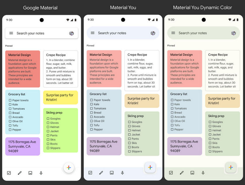 Google Keep. Приложение для работы с заметками получит дизайн в стиле Android 12. Как он будет выглядеть 