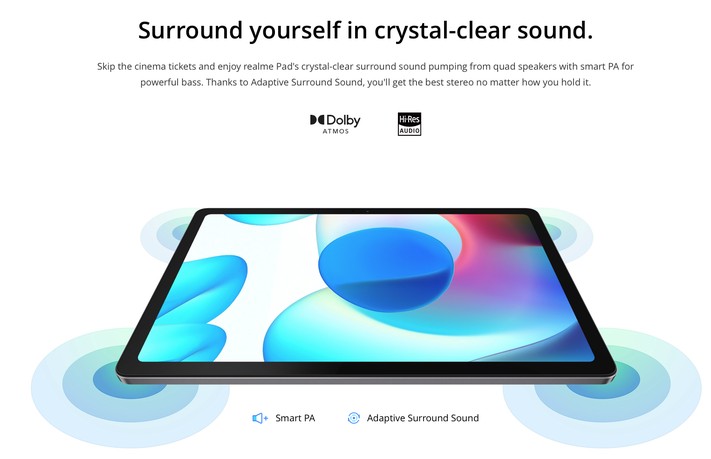 Realme Pad. Первый планшет компании официально представлен: 10-дюймовый экран, процессор MediaTek Helio G80, LTE модем и тонкий корпус за $190 и выше