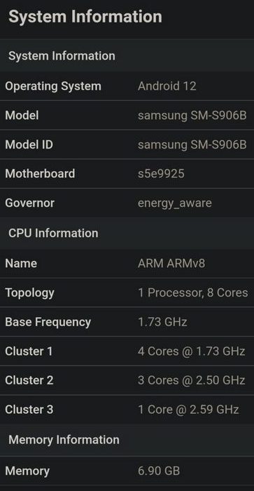 Samsung Galaxy S22 Plus с процессором Exynos 2200 в первом тесте на скорость работы