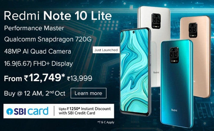 >Redmi Note 10 Lite