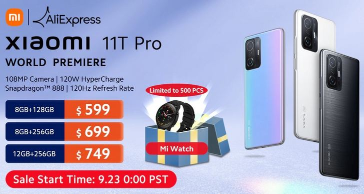 Купить Xiaomi 11T, Xiaomi 11T Pro и Xiaomi 11 Lite 5G NE на AliExpress