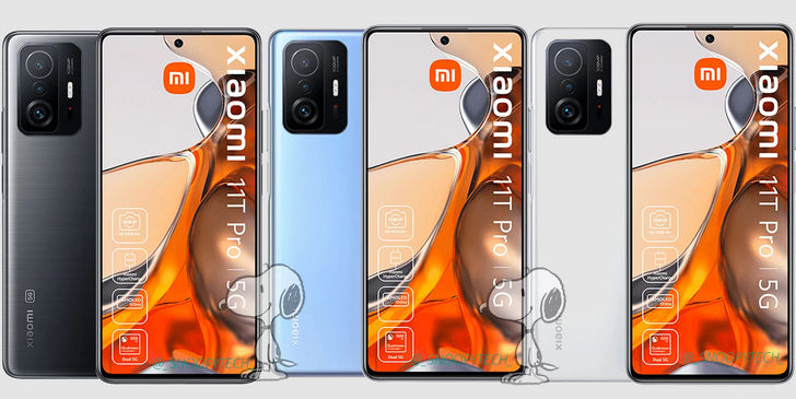 Xiaomi 11T и 11T Pro засветились на новых рендерах