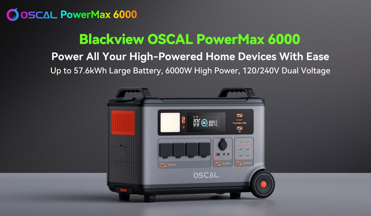 OSCAL PowerMax 6000: Новая мощная зарядная станция для дома спасет вас от блекаута