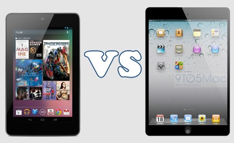iPad Mini против Nexus 7 и Kindle fire HD