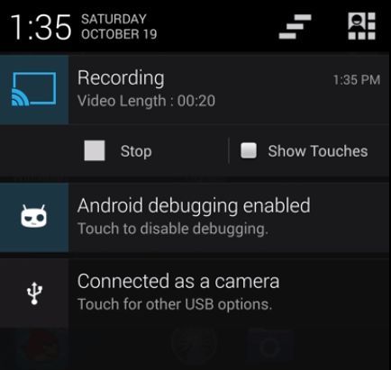 Кастомные Android прошивки. В CyanogenMod появится функция записи событий происходящих на экране планшета или сматрфона.