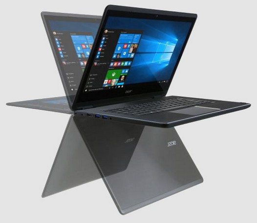Acer Aspire R14. Конвертируемый в планшет 14-дюймовый ноутбук с сенсорным экраном и процессорами Intel Core 6-го поколения на борту вскоре поступит в продажу.