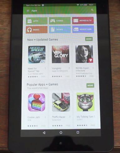 На 50-долларовом планшете Amazon можно запустить Google Play Маркет без root