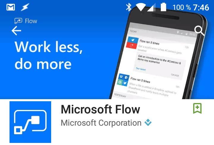 Новые приложения для мобильных. Microsoft Flow – приложение для автоматизации действий, конкурент IFTTT появилось в Google Play Маркет