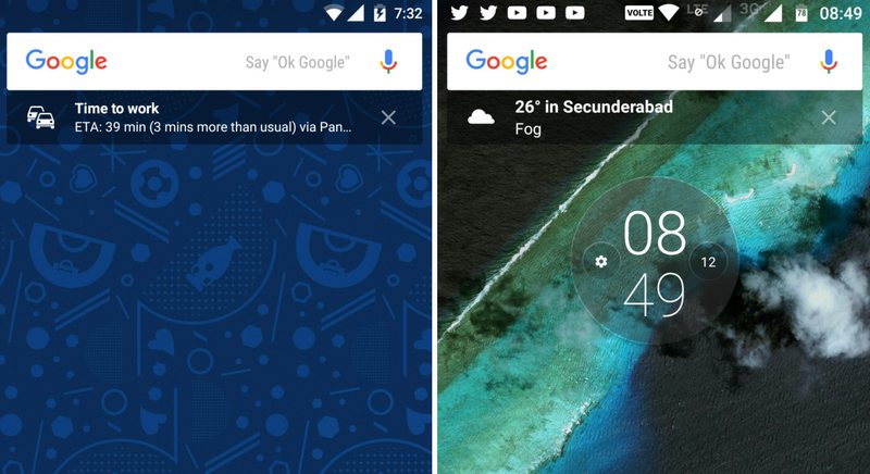 Google тестирует новый информационный виджет под строкой поиска на рабочем столе Android