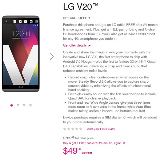 LG V20 поступит в продажу уже на следующей неделе: 28 октября 2016 г.
