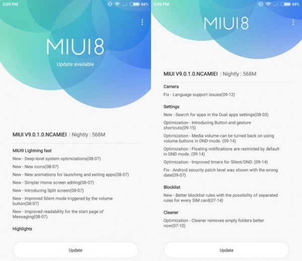 Какие смартфоны Xiaomi получат обновление MIUI 9