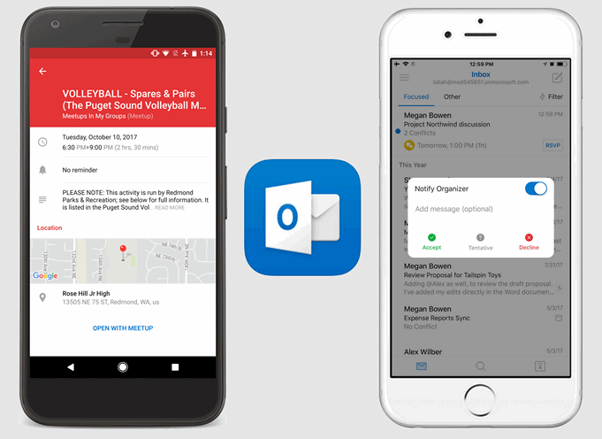 Приложения для мобильных. Outlook для iOS и Android получил возможность совместного использования календарей