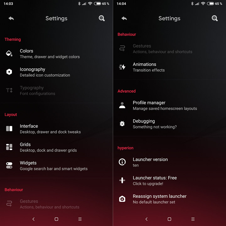 Новые приложения для Android. Hyperion: лончер от создателей Substratum