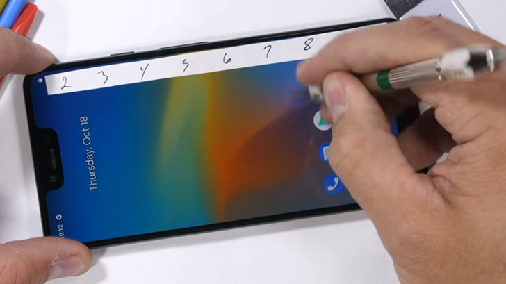 Pixel 3 XL в тестах на устойчивость к царапинам и жесткость конструкции (Видео)