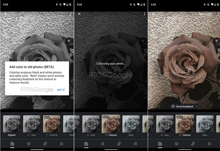 Приложения для мобильных. Google Фото, наконец, получило давно обещанную функцию Colorize для автоматической раскраски черно-белых фото (Бета)
