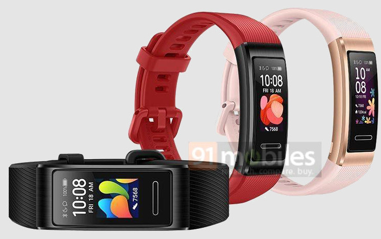 Huawei Band 4 Pro. Так будет выглядеть новый фитнес-браслет, оснащенный цветным AMOLED экраном