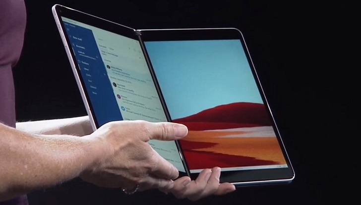 Microsoft Surface Neo. Складывающийся пополам планшет с двумя экранами