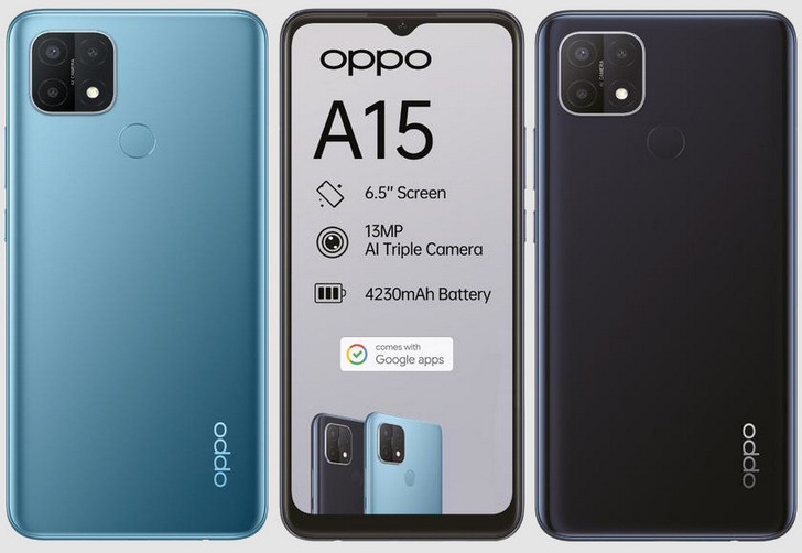 OPPO A15. Смартфон с 6.52-дюймовым экраном, тройной камерой и процессором MediaTek Helio P35 за $200