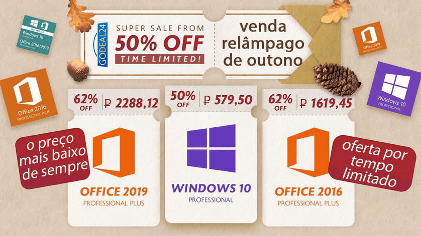 Самые дешевые ключи с лицензией Windows 10 всего за $7.58 / 579 руб / 214 грн! Осенняя распродажа! (На правах рекламы)