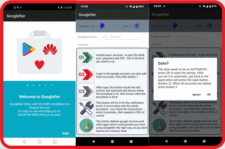 Установить сервисы Google на смартфоны Huawei и Honor вам поможет Googlefier