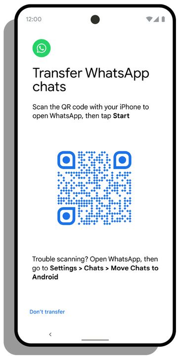 Перенос чатов WhatsApp с iPhone на Android 12 устройства становится доступен широкому кругу пользователей
