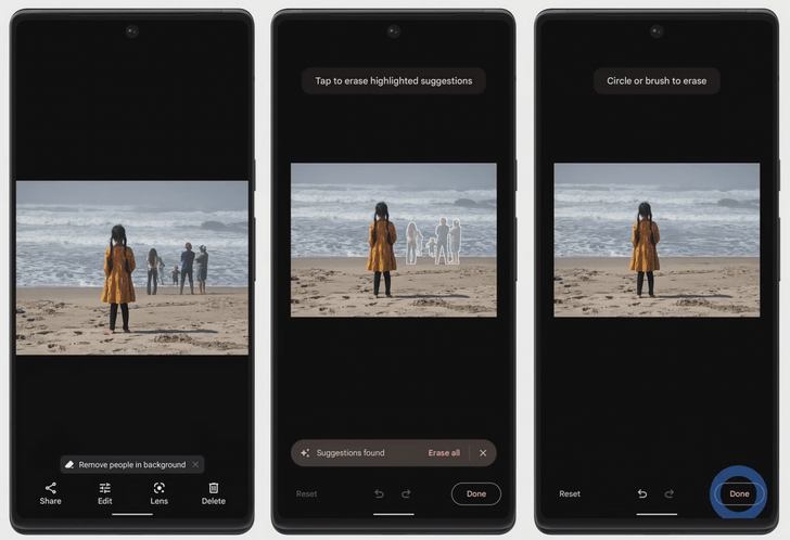 Смартфоны Pixel 6 получили функцию Magic Eraser, которая удалит лишние объекты на фото за пару касаний