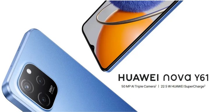 Huawei Nova Y61. Недорогой смартфон с 50-Мп камерой и аккумулятором емкостью 5000 мАч