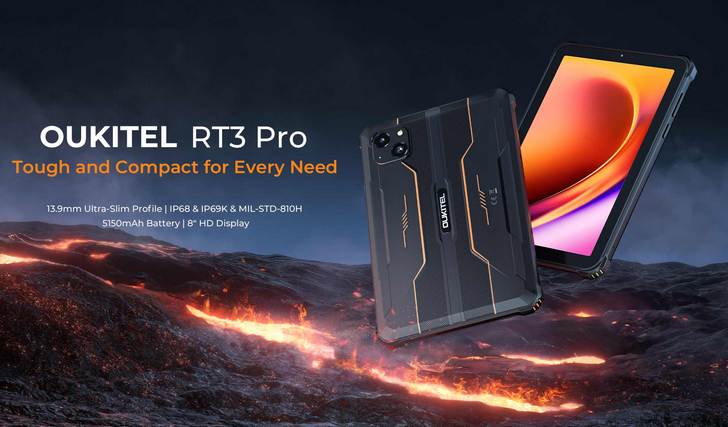 Oukitel RT3 Pro: Защищенный по военным стандартам 8-дюймовый Android планшет