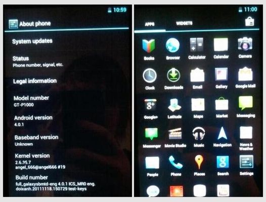 Обновление Android 4 для Galaxy Tab