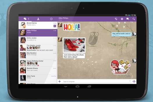 Программы для Android. Viber обновился до версии 4.0. Оптимизированный для планшетов интерфейс, мгновенные голосовые сообщения, более 1000 новых стикеров и прочее