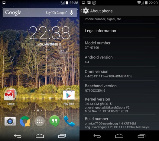 Обновление Android 4.4 KitKat для Galaxy Note 2 уже доступно, благодаря неофициальной прошивке OmniROM