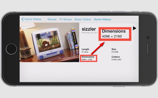 Планшет iPad Air 2 и смартфон iPhone 6 тайно поддерживают воспроизведение видео с разрешением 4K 