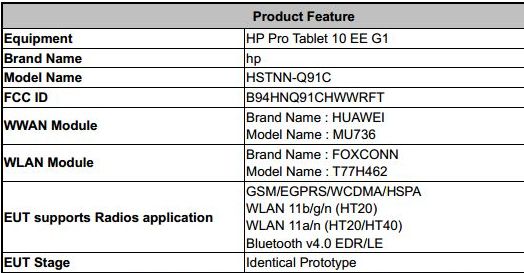 HP Pro Tablet 10 EE G1. Очередной десятидюймовый планшет Hewlett Packard на подходе