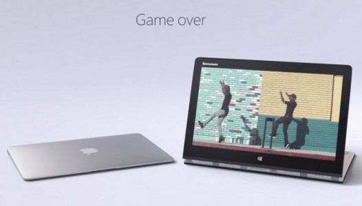 Lenovo Yoga 3 Pro против MacBook Air в новом рекламном ролике (Видео)