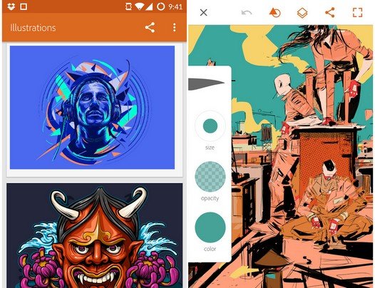 Новости от Adobe: Photoshop Sketch и Comp CC теперь доступны и на Android устройствах. Illustrator Draw для Android получил новые возможности