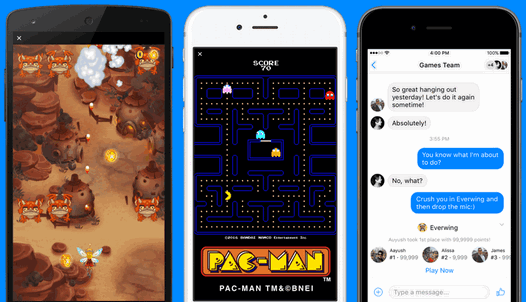 Приложения для мобильных. Теперь вы можете играть в игры прямо в Facebook Messenger