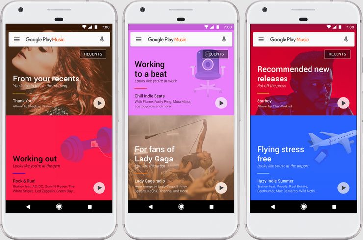 Приложения для мобильных. Google Play Музыка получит интеллектуальные плейлисты и новый пользовательский интерфейс