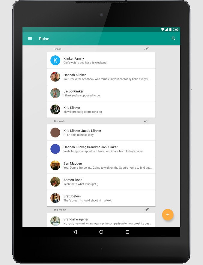Новые приложения для Android. Pulse (SMS/Tablet Messenger) дает возможность чтения и ответа на SMS сообщения с любых устройств: планшет, ПК, Android TV и пр.