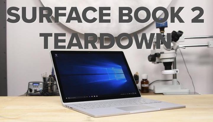 Microsoft Surface Book 2. Инструкция по разборке новинки появилась на сайте iFixit (Видео)