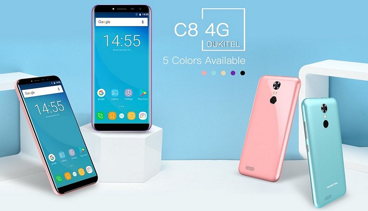 OUKITEL C8 4G. Еще один недорогой смартфон с безрамочным дисплеем вскоре появится в продаже