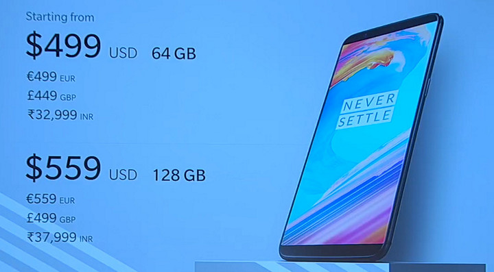 OnePlus 5T. Шестидюймовый «бескрайний» дисплей и многообещающая камера за $499
