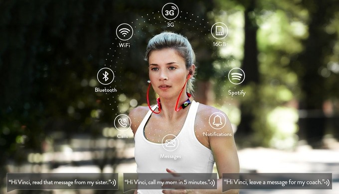 Vinci 2.0. Беспроводные спортивные наушники с искусственным интеллектом и возможностью использования в качестве телефона
