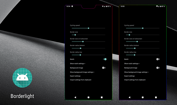 Живые обои. Borderlight Live Wallpaper украсит экран вашего смартфона светящейся всеми цветами радуги рамкой