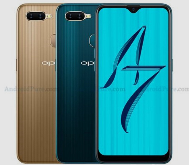 Oppo A7. Так будет выглядеть этот недорогой смартфон оснащенный дисплеем с каплевидным вырезом