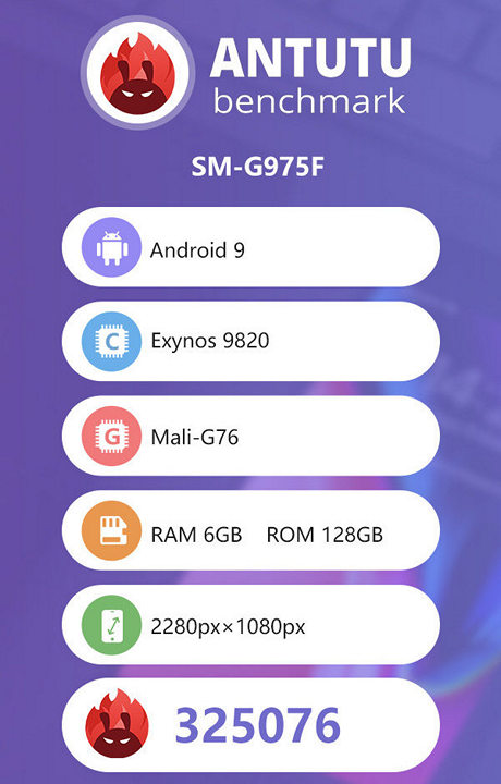 Samsung Galaxy S10 Plus с процессором Exynos 9820 показал достаточно неплохой результат в тесте AnTuTu